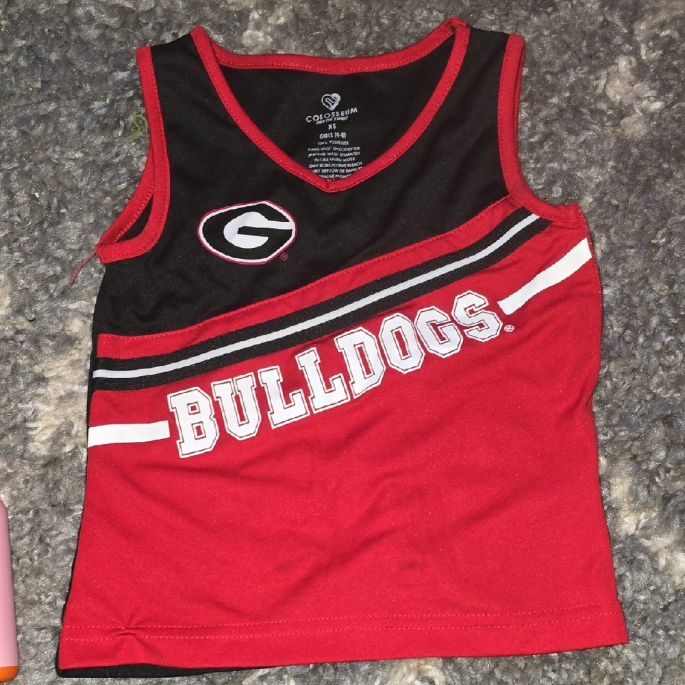 Colosseum Kids Red and Black Bulldogs Tank Top